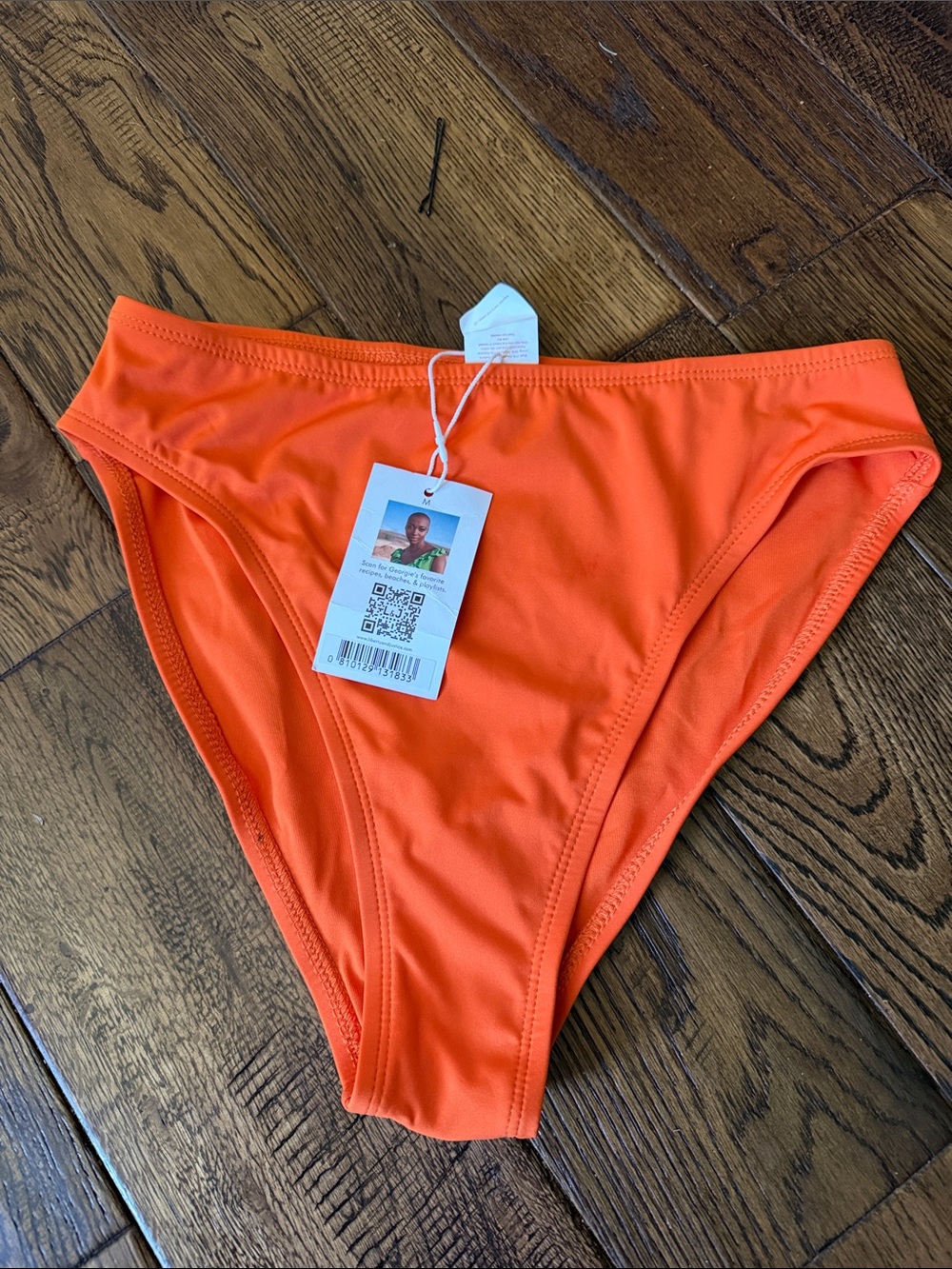 NWT LIBERTY & JUSTICE Bright Orange Bikini Bottom Size M